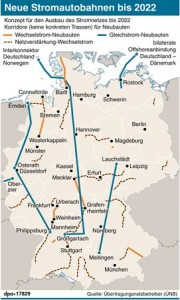 Neue Stromautobahnen bis 2022